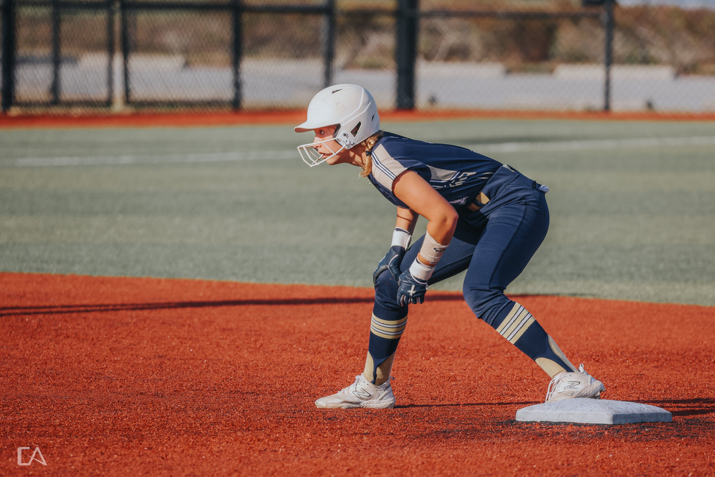 Navy/White Cross Batting Gloves