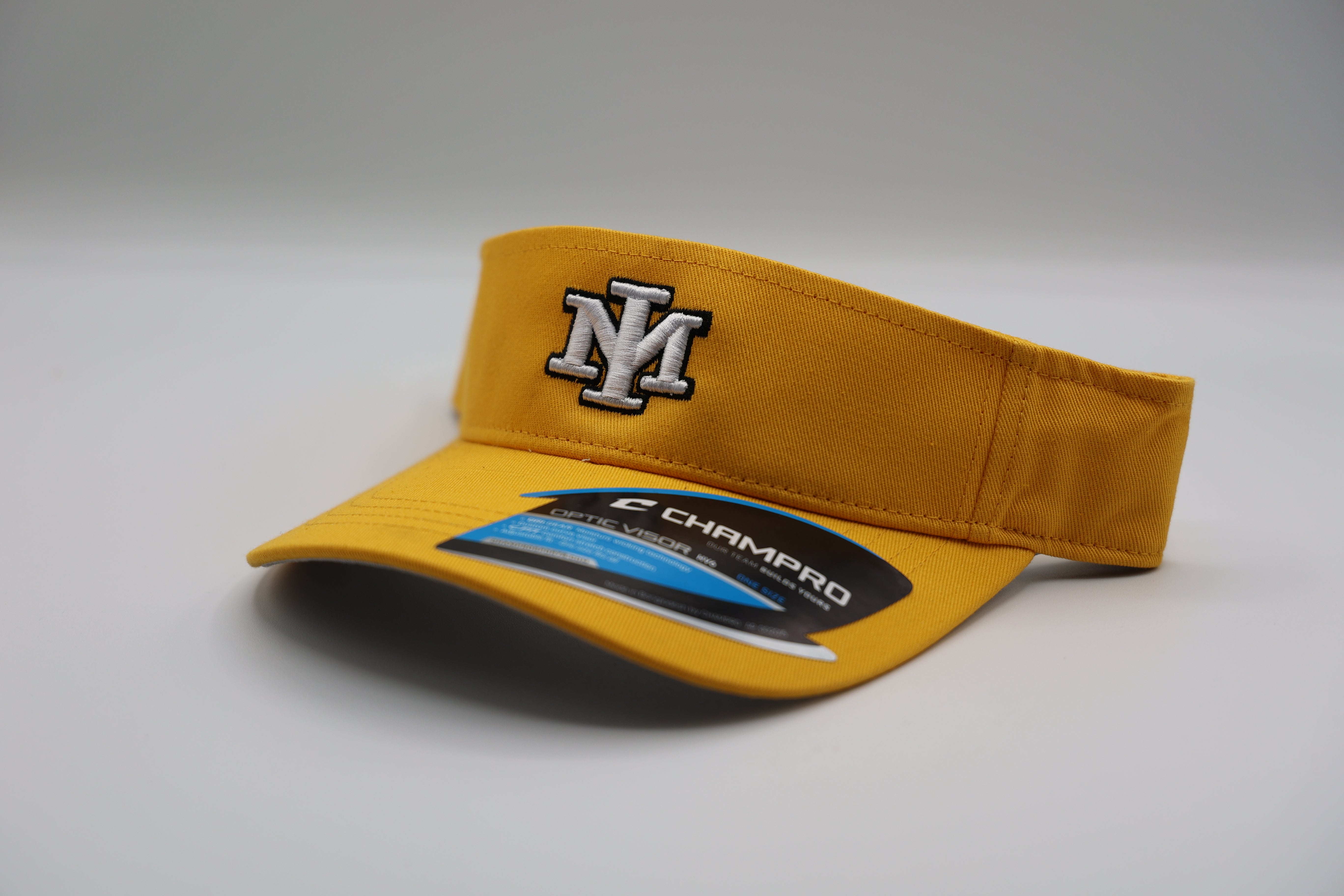 Merritt Island Mustang Logo Gold Visor Four One Sports