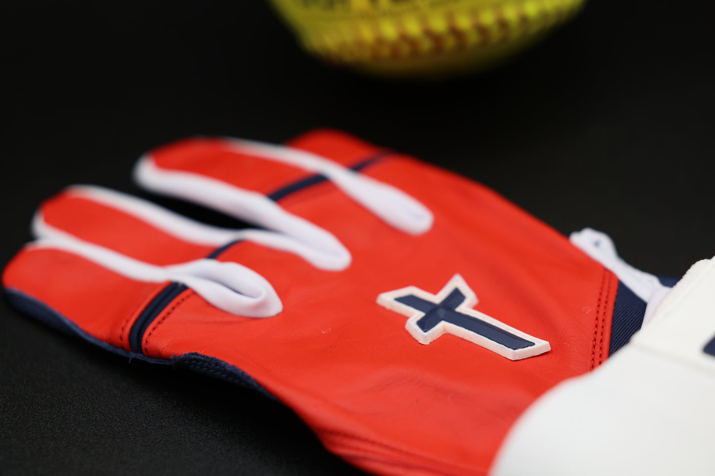 Navy/Red/White Batting Gloves