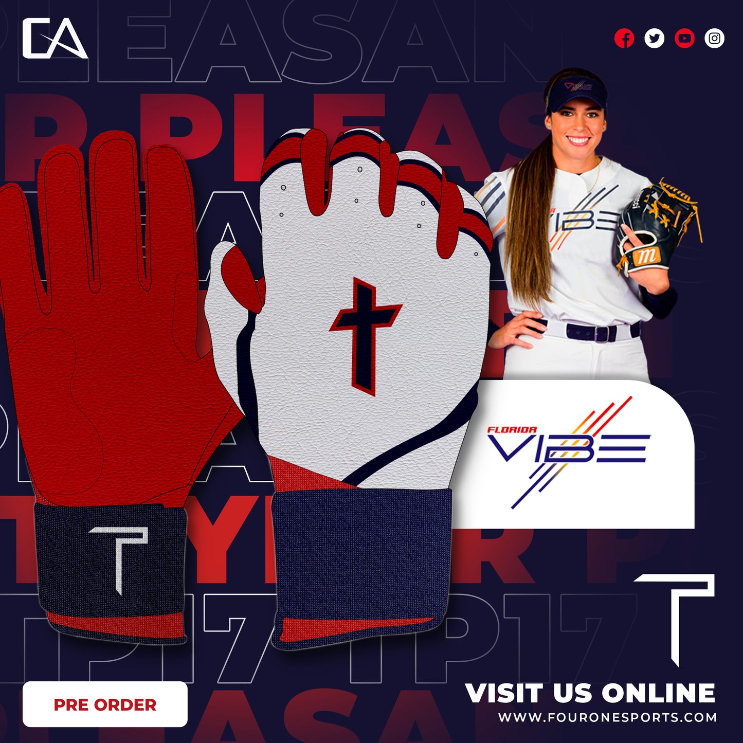Taylor Pleasants TP17 Batting Glove
