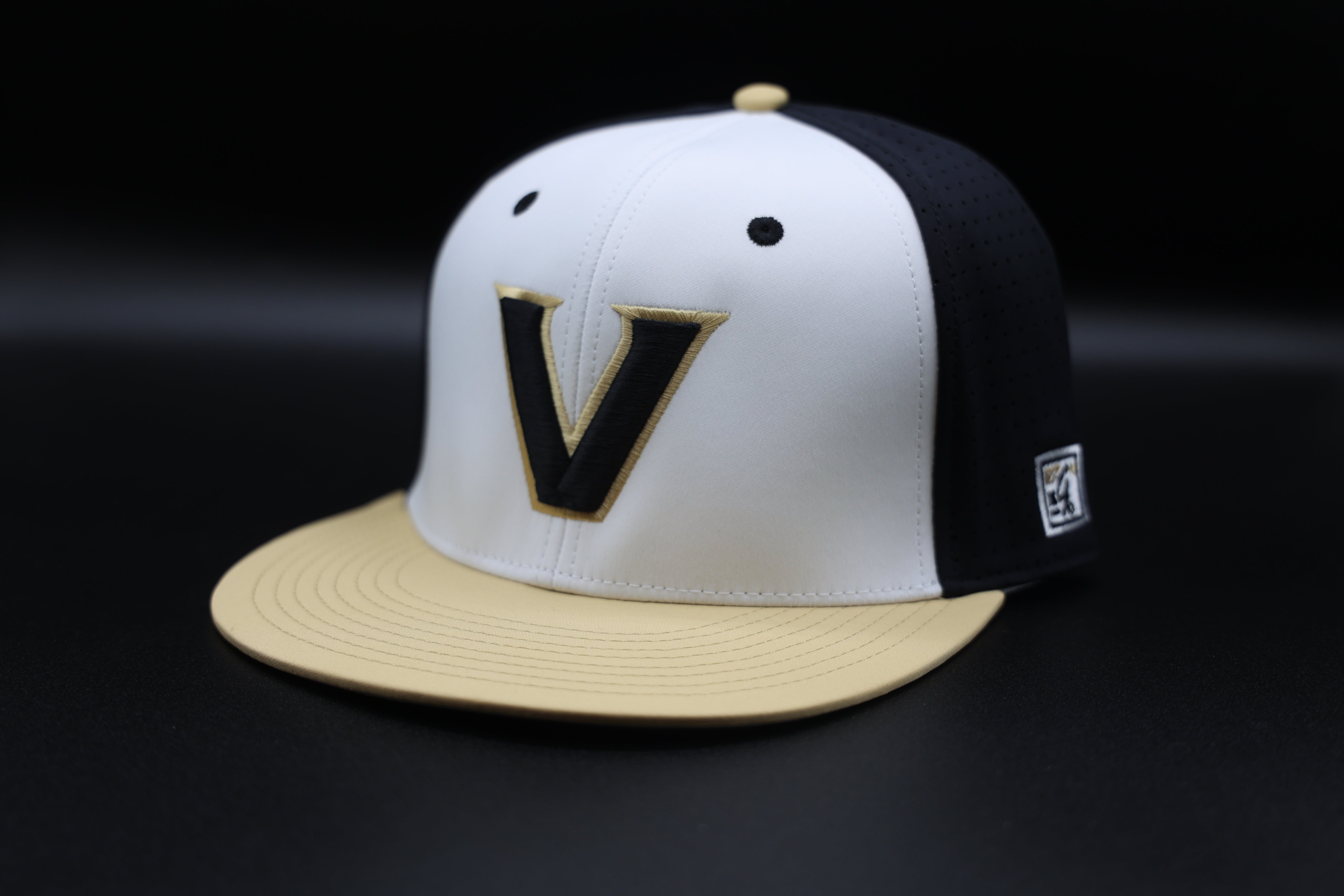 Viera Hawks On Field Stretch Fit Hat Black Tri/Gold Four One Sports