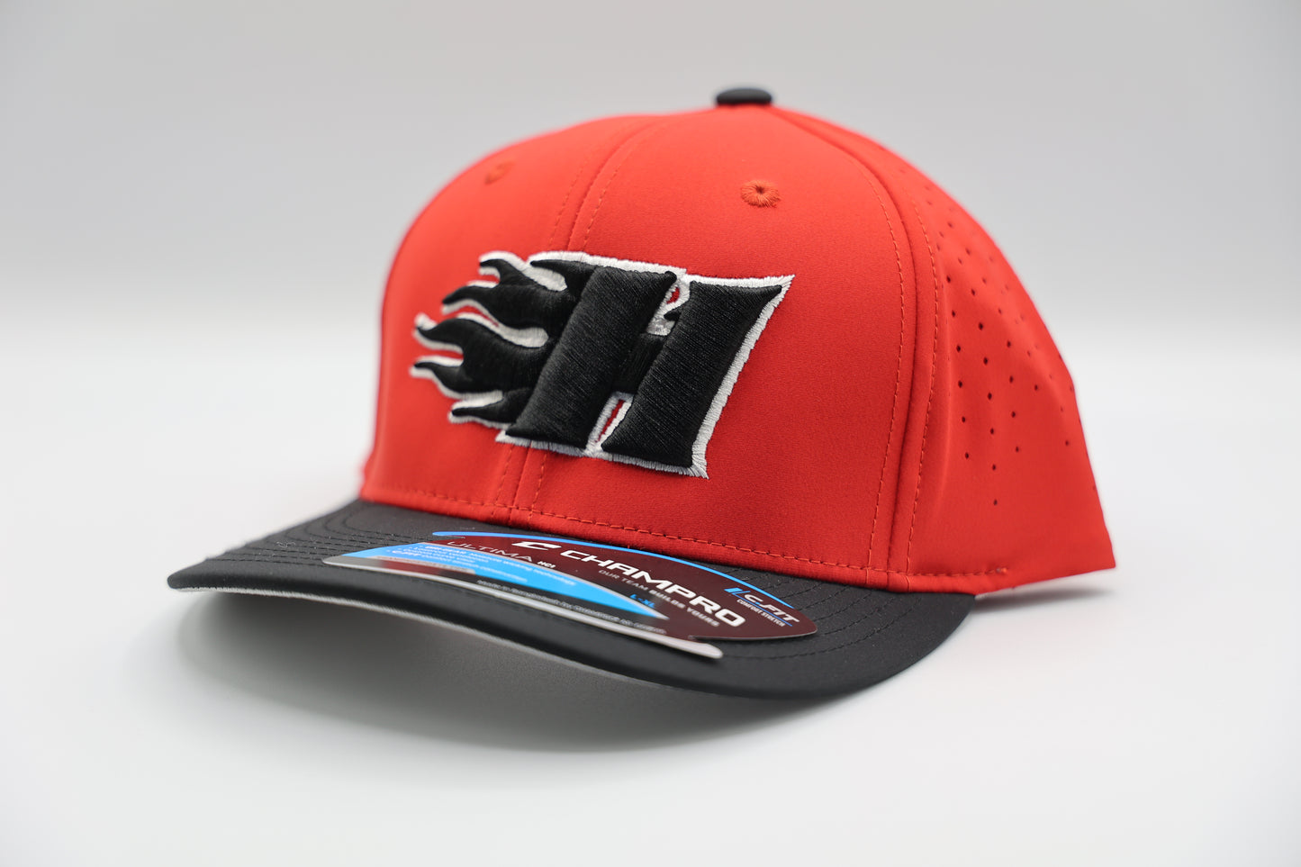 Brevard Heat Red/Blk Ventilated Stretch Fit Hat