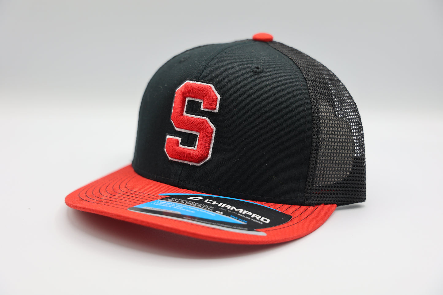 Satellite Blk/Red Logo Trucker Hat