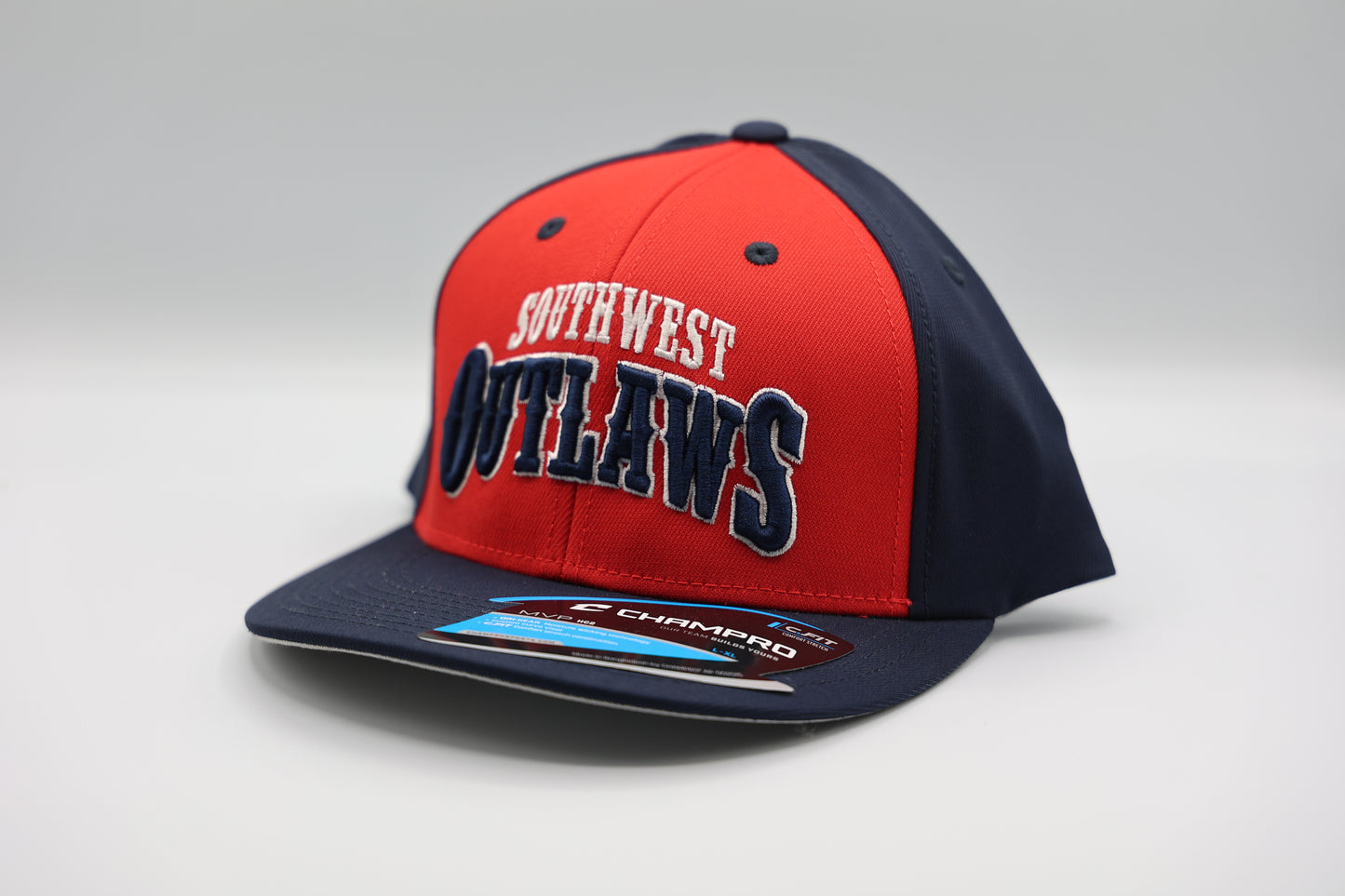Southwest Outlaws Navy Red Navy Stretch Fit Hat