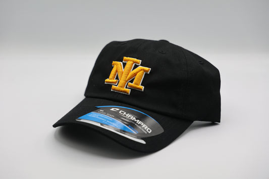 Merritt Island Black with Gold/White Logo Low Profile Hat