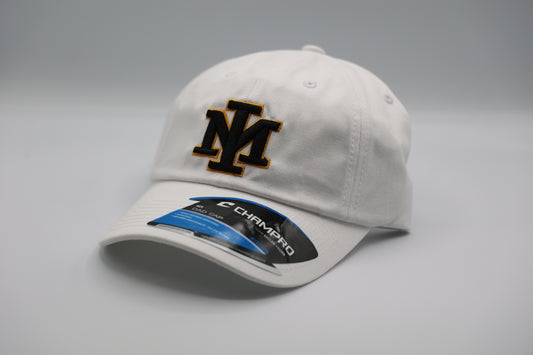 Merritt Island White with Black/Gold Logo Low Profile Hat