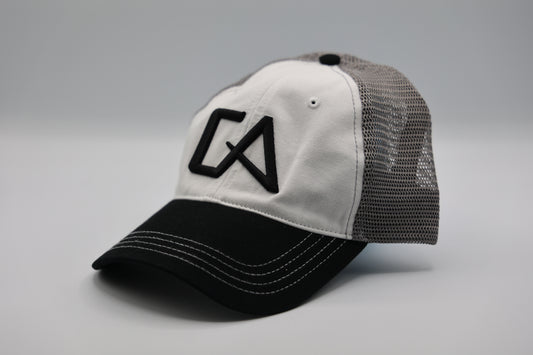 FOSCA Relaxed Adjustable White Tri Color Hat