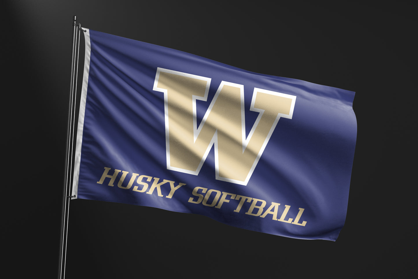 Washington Husky Softball 3x5 Flag
