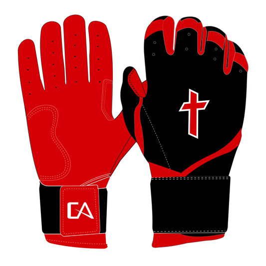 Red/Black Batting Gloves