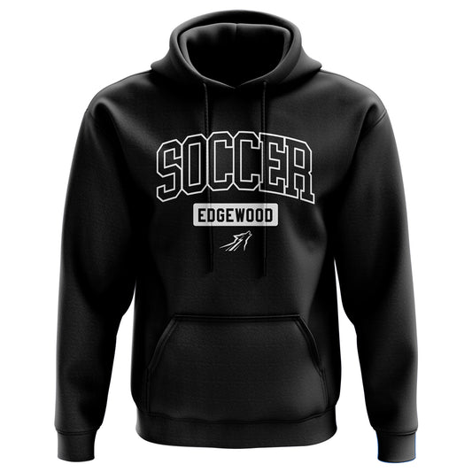 Edgewood Soccer Performance Hoodie - Black Soccer Cutout