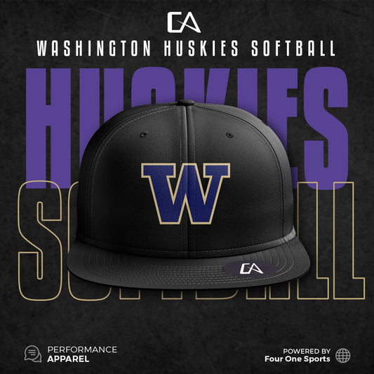 Washington Softball Logo  Stretch Fit Hat
