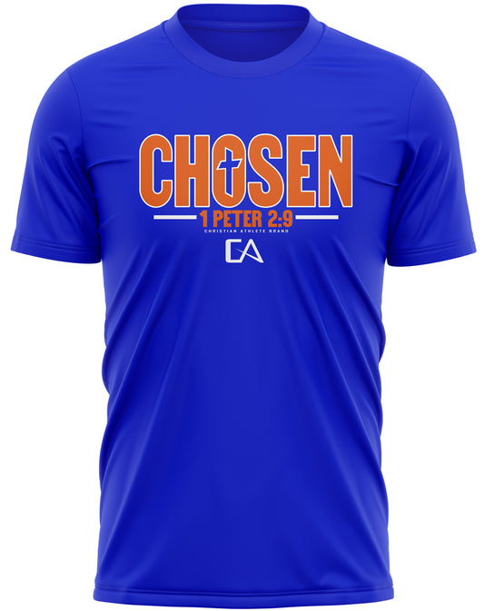 Chosen Christian Athlete Dri Fit Royal/Orange