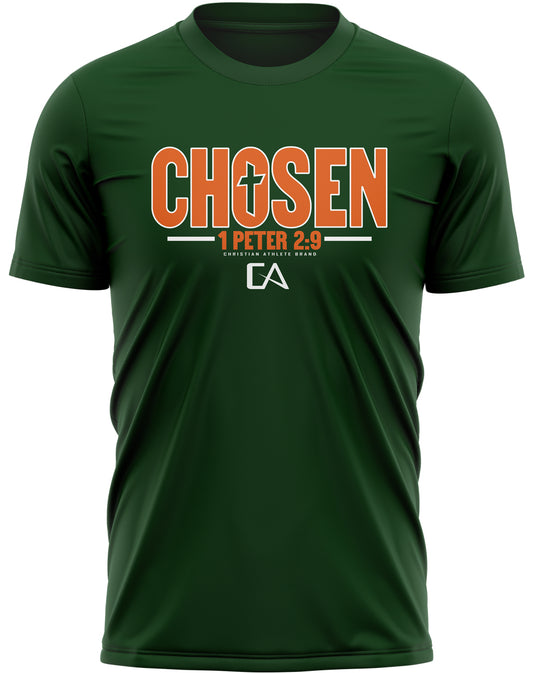 Chosen Christian Athlete Dri Fit Green/Orange