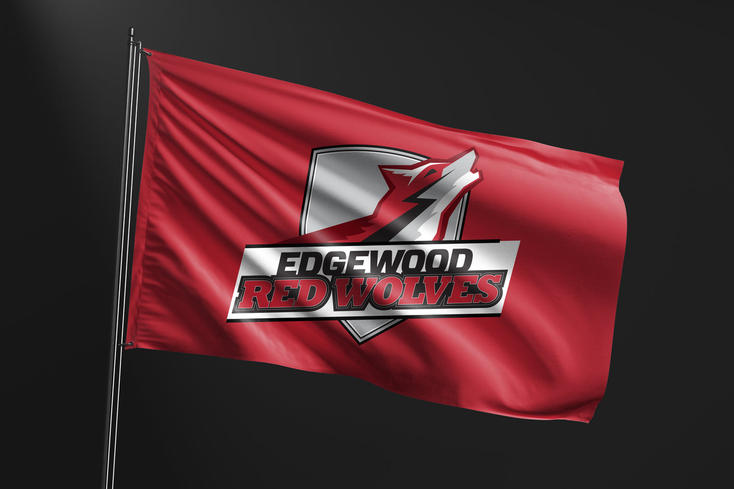 Edgewood Red Wolves Flag