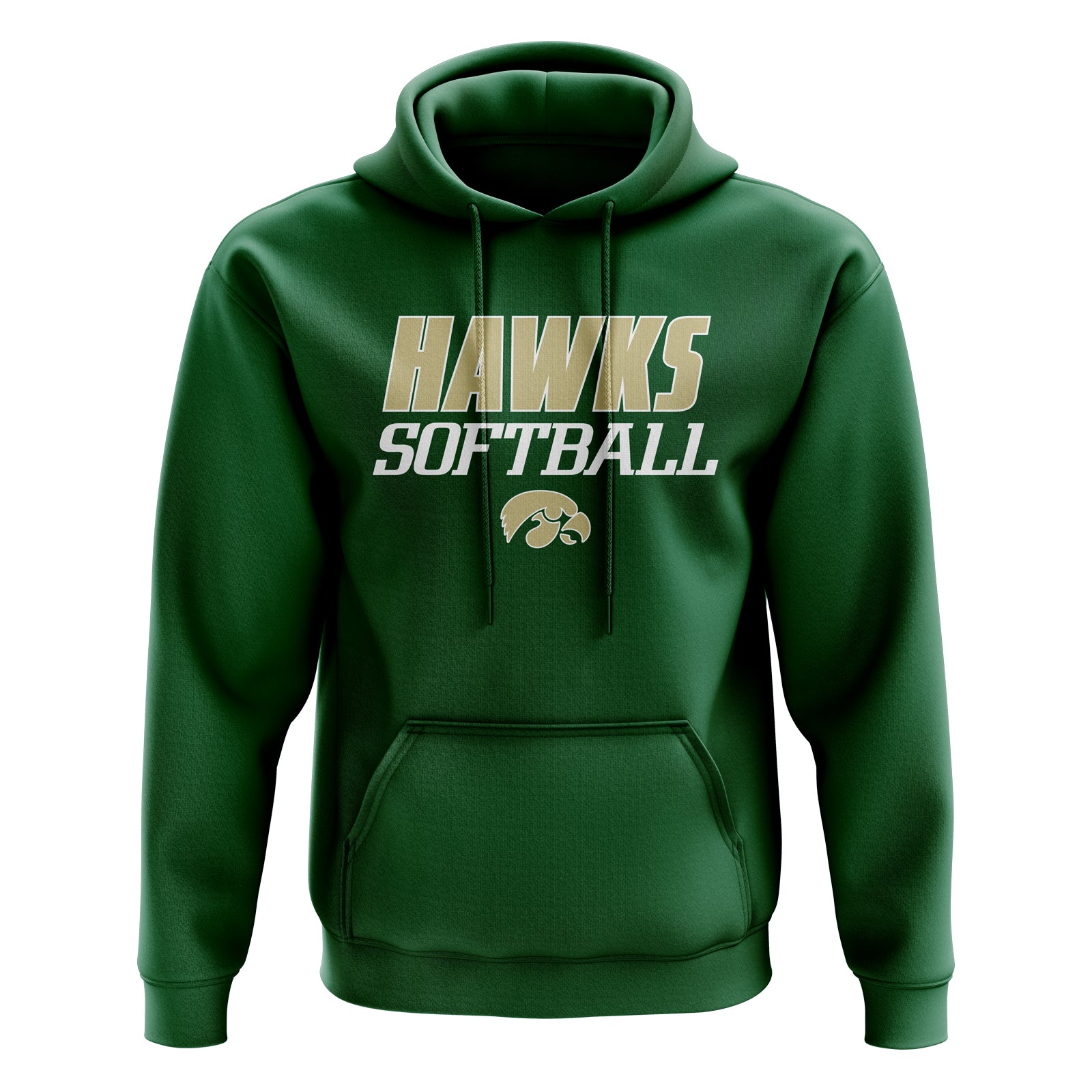 Viera Hawks Softball Player Hoodie 3 Green Four One Sports