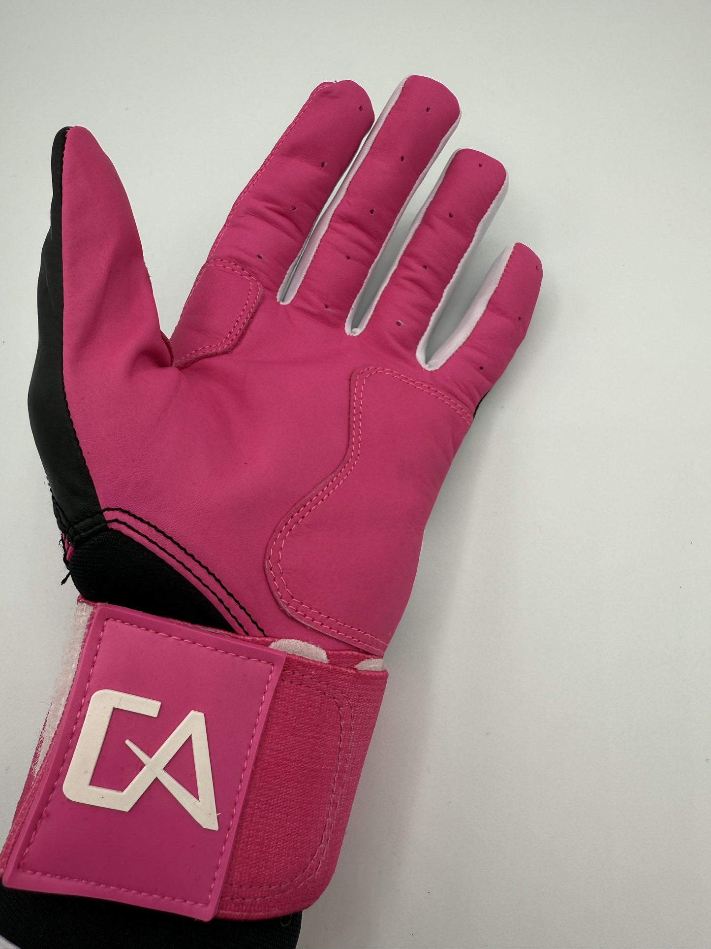 Black/Pink Cross Batting Gloves