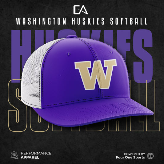 Washington Softball Logo Trucker Hat