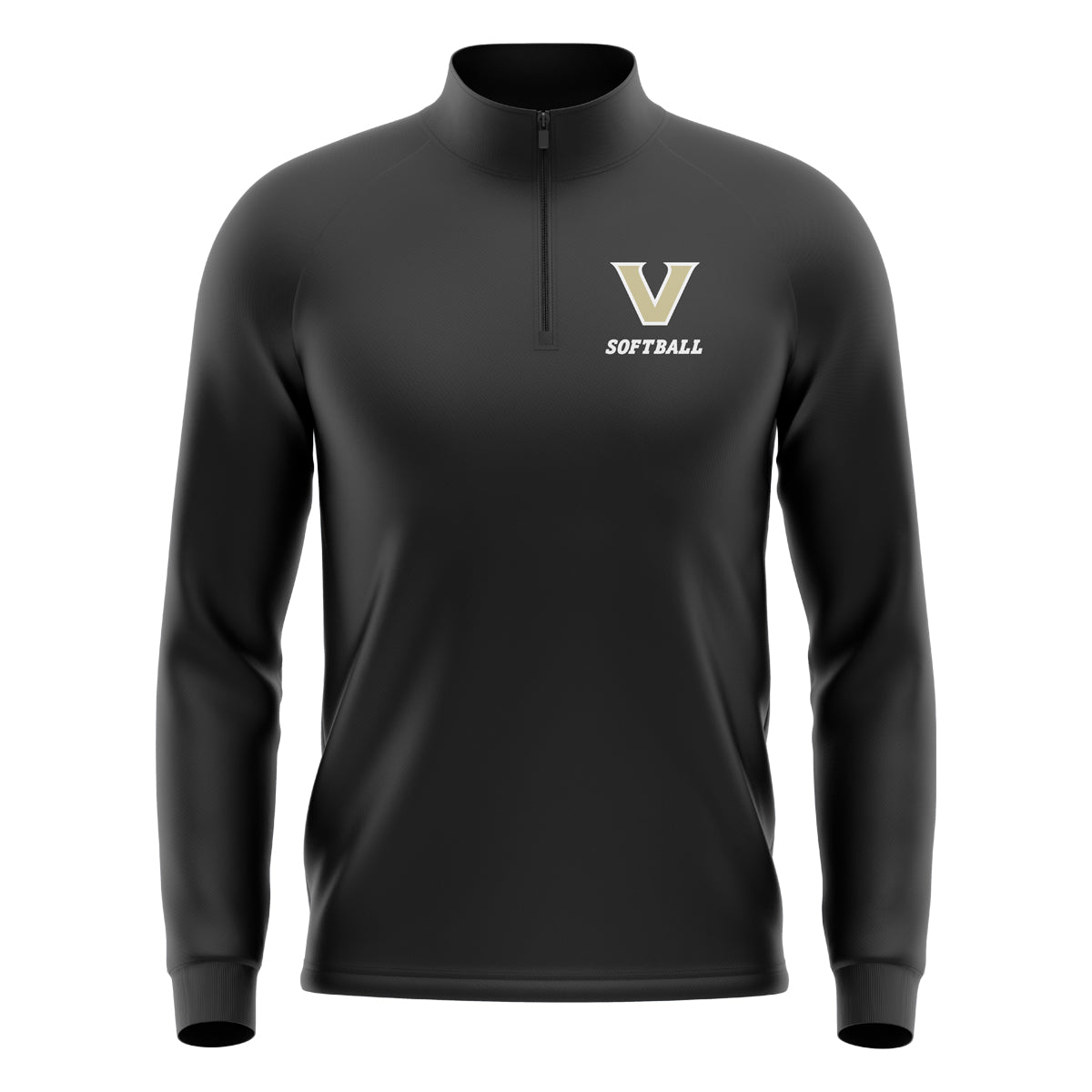 Viera Softball Black Performance 1/4 Zip Pullover