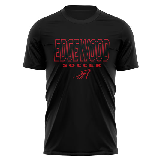 Edgewood Soccer Performance Tee Shirt - Red Outline