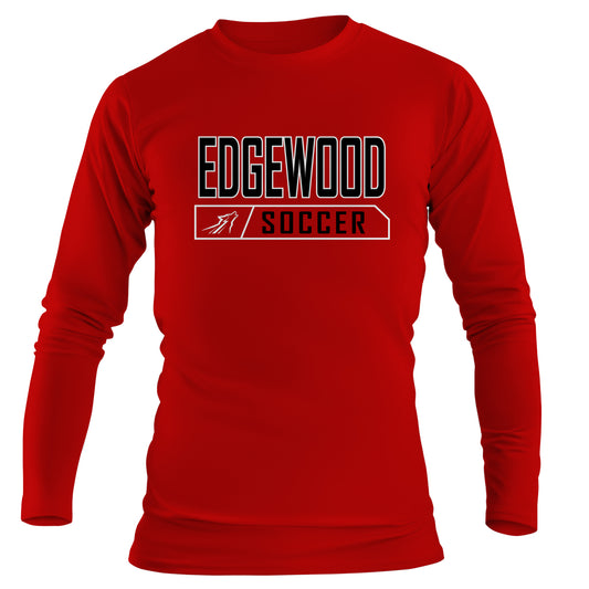 Edgewood Soccer Performance Long Sleeve Tee - Red