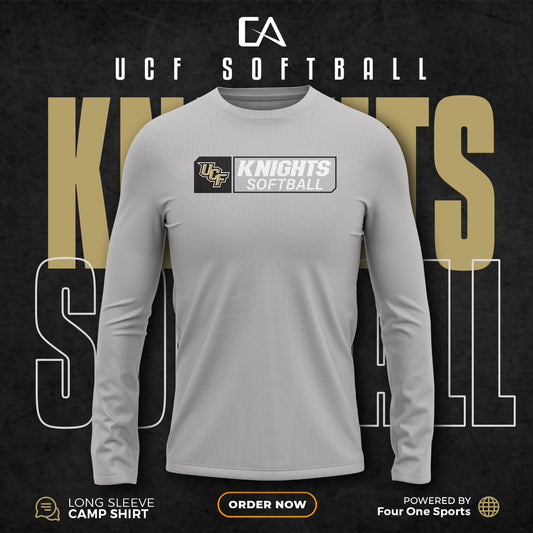 UCF Softball Knights Dual Logo Long Sleeve Dri Fit Tee