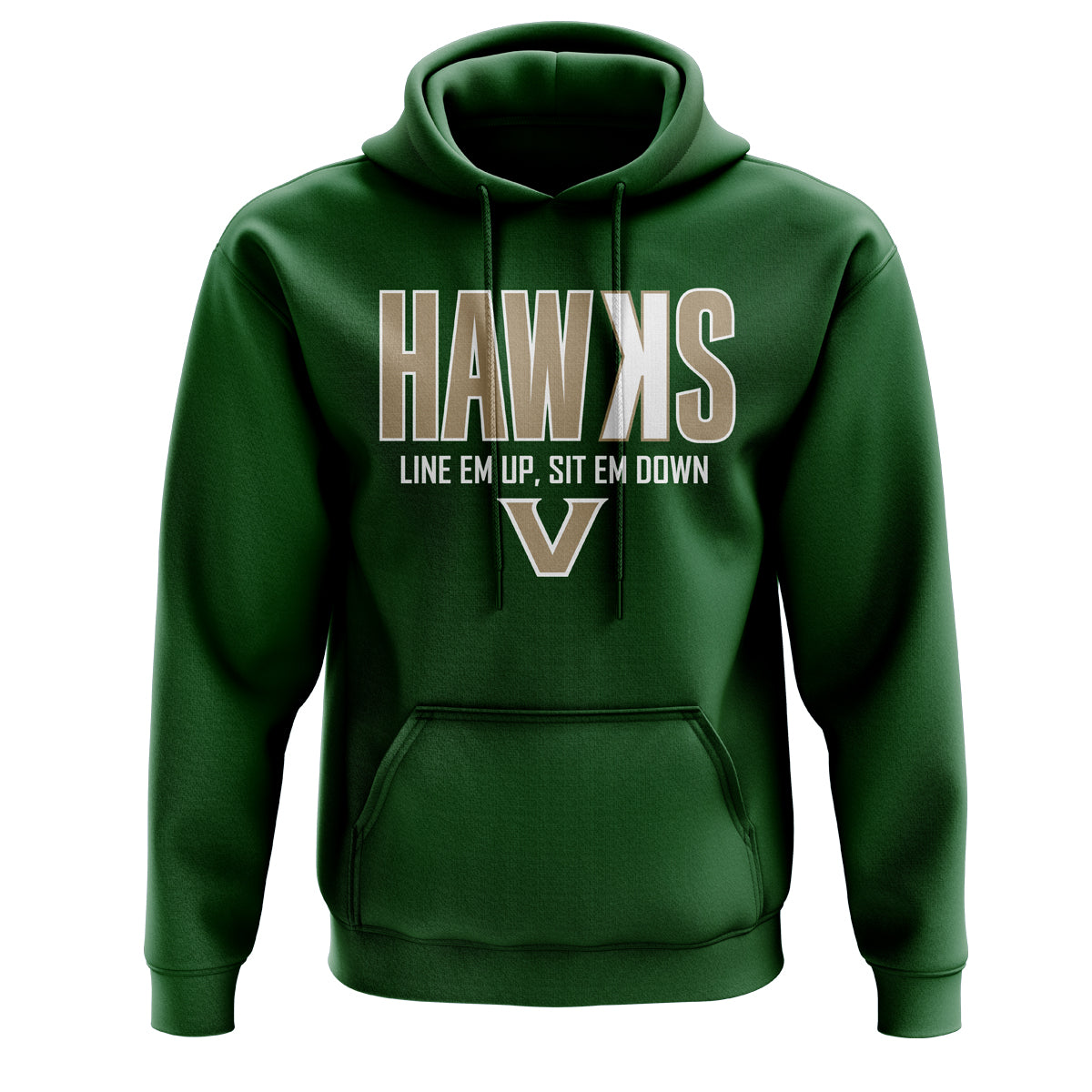 Viera Hawks Baseball Line Em Up Hoodie - Green