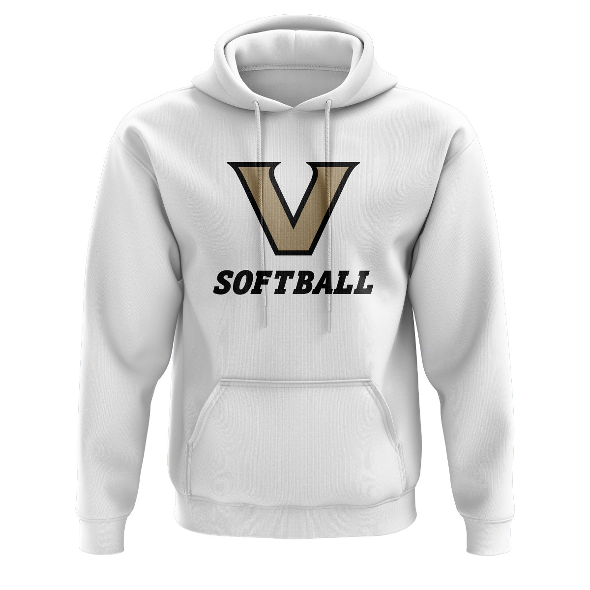 Viera Softball Logo White Performance Hoodie