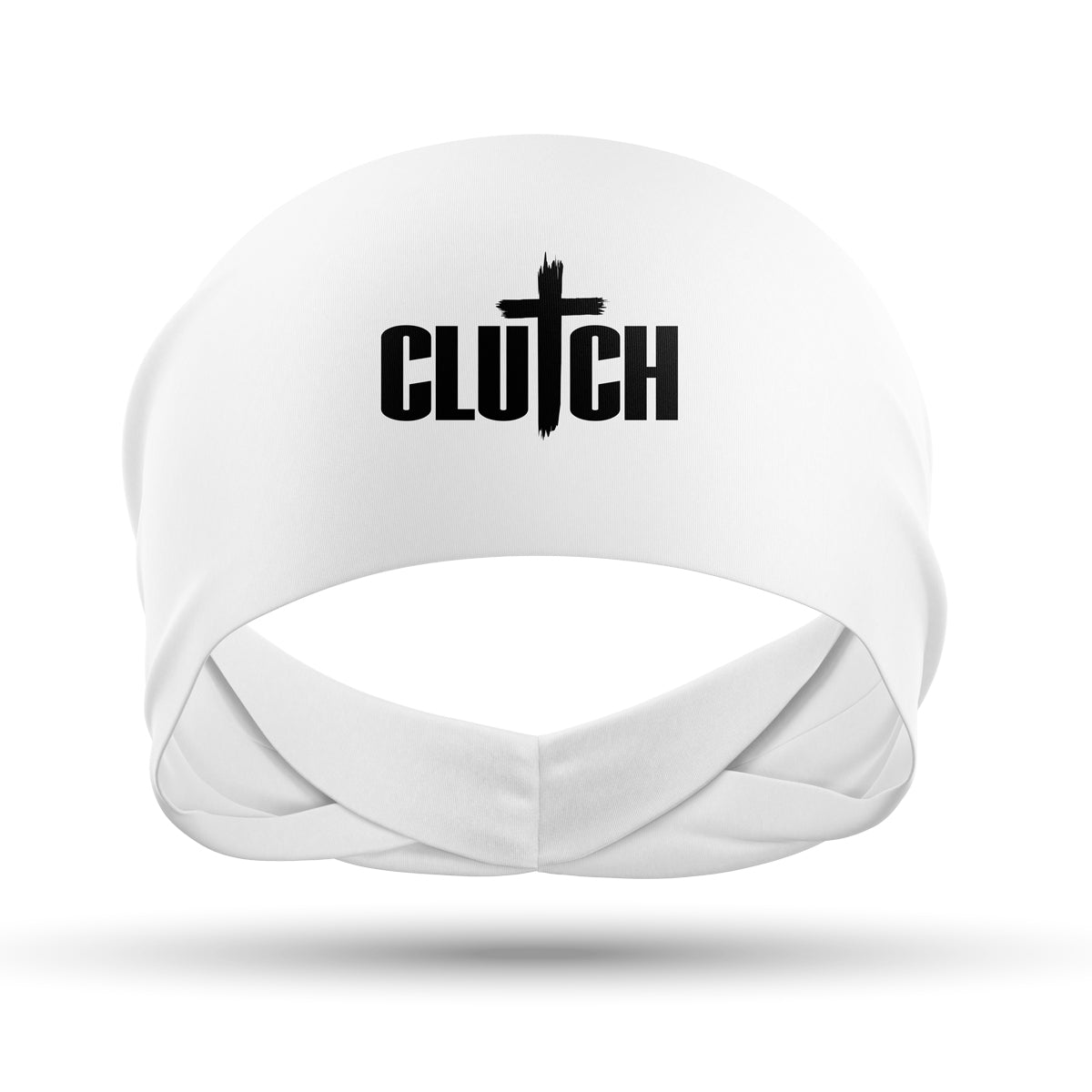 Clutch Logo Headband White